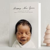 "a la carte" - Holiday Birth Announcement Cards in Ink by Susan Zinader - Folded Card
