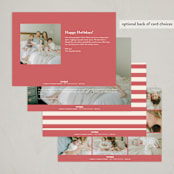 "Festive Dreams" - Holiday Birth Announcement Cards in Halo by Teju Reval - Back of Card Options