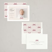 "Our Blessed Gift" - Holiday Birth Announcement Cards in Vanilla by Nicoletta Savod - Assembled