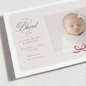 "Our Blessed Gift" - Holiday Birth Announcement Cards in Vanilla by Nicoletta Savod - Detail
