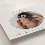 "More joy" - Holiday Birth Announcement Cards in Berry by Maja Cunningham - Detail