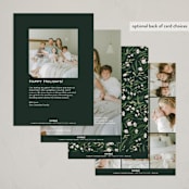 "aurelia" - Holiday Birth Announcement Cards in Snow by Erin L. Wilson - Back of Card Options