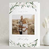"aurelia" - Holiday Birth Announcement Cards in Snow by Erin L. Wilson - Folded Card