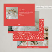 "Expecting More Joy" - Holiday Birth Announcement Cards in Cranberry by Alethea and Ruth - Back of Card Options