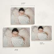 "blessed welcome" - Holiday Birth Announcement Cards in Snow by Susan Asbill - Formats Available