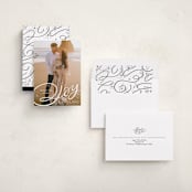 "Expecting More Joy" - Holiday Birth Announcement Cards in Starlight by Alethea and Ruth - Assembled