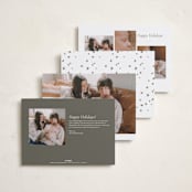 "Awaits" - Holiday Birth Announcement Cards in Forest by Blustery August - Back of Card Options