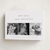 "Awaits" - Holiday Birth Announcement Cards in Forest by Blustery August - Folded Card