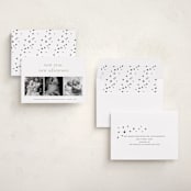 "Awaits" - Holiday Birth Announcement Cards in Ink by Blustery August - Assembled