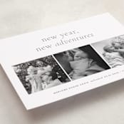 "Awaits" - Holiday Birth Announcement Cards in Forest by Blustery August - Detail
