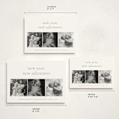 "Awaits" - Holiday Birth Announcement Cards in Forest by Blustery August - Formats Available