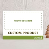 "FOIL Portrait Custom" - Holiday Birth Announcement Cards in Charcoal by Minted - Front