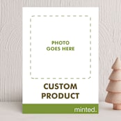 "FOIL Portrait Custom" - Holiday Birth Announcement Cards in Charcoal by Minted - Front