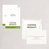 "FOIL Portrait Custom" - Holiday Birth Announcement Cards in Charcoal by Minted - Assembled