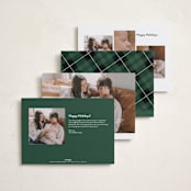 "Little Addition" - Holiday Birth Announcement Cards in Emerald by Sarah Brown - Back of Card Options
