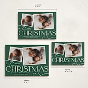 "Little Addition" - Holiday Birth Announcement Cards in Emerald by Sarah Brown - Formats Available