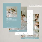 "Bundle of Joy" - Holiday Birth Announcement Cards in Wintermint by Creo Study - Back of Card Options