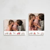 "Christmas special" - Holiday Birth Announcement Cards in Berry by Maja Cunningham - Photo Orientation Options