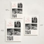 "Merrier This Year" - Holiday Birth Announcement Cards in Caramel Apple by Everett Paper Goods - Formats Available