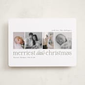"Little Merriest" - Holiday Birth Announcement Cards in Forest by Sarah Brown - Front