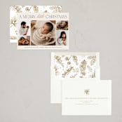 "New Addition" - Holiday Birth Announcement Cards in Eggnog by Benita Crandall - Assembled