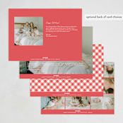 "A Little More" - Holiday Birth Announcement Cards in Rose by Jessie Steury - Back of Card Options