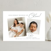 "Littlest" - Holiday Birth Announcement Cards in Forest by Jackie Crawford - Front
