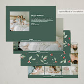 "Littlest" - Holiday Birth Announcement Cards in Forest by Jackie Crawford - Back of Card Options