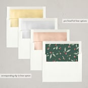 "Littlest" - Holiday Birth Announcement Cards in Forest by Jackie Crawford - Envelope Liner Options