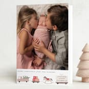 "Christmas special" - Holiday Birth Announcement Cards in Berry by Maja Cunningham - Folded Card