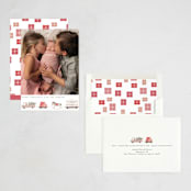 "Christmas special" - Holiday Birth Announcement Cards in Berry by Maja Cunningham - Assembled