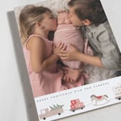 "Christmas special" - Holiday Birth Announcement Cards in Berry by Maja Cunningham - Detail