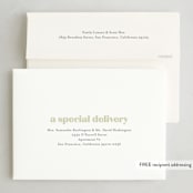 "our gift" - Holiday Birth Announcement Cards in Eggshell by Angela Thompson - FREE Recipient Addressing