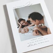 "Bundle" - Holiday Birth Announcement Cards in Fir by Emily Betts - Detail