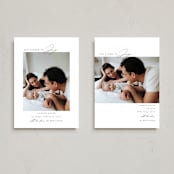 "Bundle" - Holiday Birth Announcement Cards in Fir by Emily Betts - Photo Orientation Options