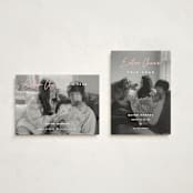 "Extra Cheer" - Holiday Birth Announcement Cards in Blush by fatfatin - Photo Orientation Options