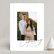 "Best Year Yet" - Holiday Birth Announcement Cards in Evergreen by Olivia Raufman - Front