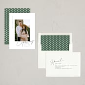 "Best Year Yet" - Holiday Birth Announcement Cards in Evergreen by Olivia Raufman - Assembled