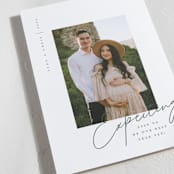 "Best Year Yet" - Holiday Birth Announcement Cards in Evergreen by Olivia Raufman - Detail