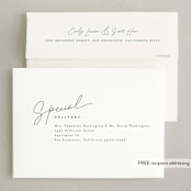 "Best Year Yet" - Holiday Birth Announcement Cards in Evergreen by Olivia Raufman - FREE Recipient Addressing