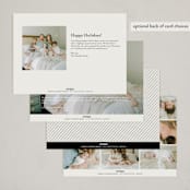 "New Love" - Holiday Birth Announcement Cards in Ecru by Nicoletta Savod - Back of Card Options