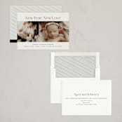 "New Love" - Holiday Birth Announcement Cards in Ecru by Nicoletta Savod - Assembled