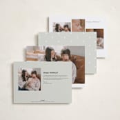 "There is one more" - Holiday Birth Announcement Cards in Snow by Jackie Crawford - Back of Card Options