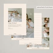 "New Little One" - Holiday Birth Announcement Cards in Snowflake by Julie Murray - Back of Card Options