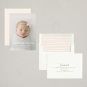 "New Little One" - Holiday Birth Announcement Cards in Snowflake by Julie Murray - Assembled
