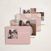 "Extra Cheer" - Holiday Birth Announcement Cards in Blush by fatfatin - Back of Card Options