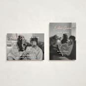 "Extra Cheer" - Holiday Birth Announcement Cards in Blush by fatfatin - Photo Orientation Options