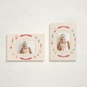 "Festive Dreams" - Holiday Birth Announcement Cards in Halo by Teju Reval - Photo Orientation Options