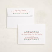 "Merry Little Christmas Greenery" - Holiday Birth Announcement Cards in Tangerine by Alethea and Ruth - FREE Recipient Addressing