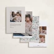 "Very Merry" - Holiday Birth Announcement Cards in Eggnog by Leah Bisch - Back of Card Options